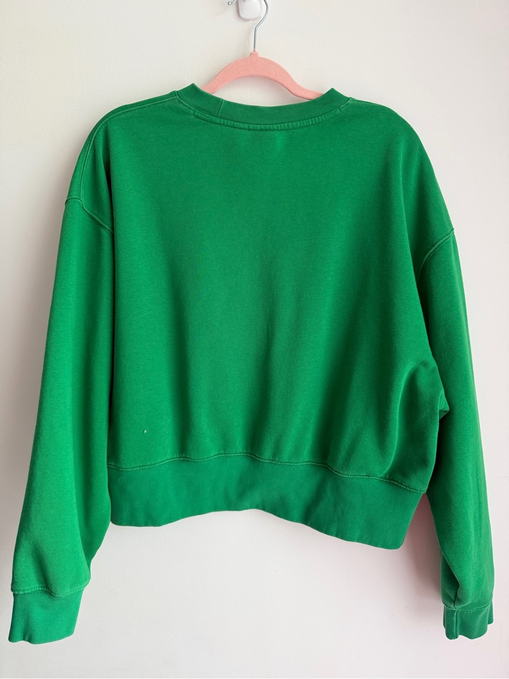 adidas Green Cropped Crewneck Sweatshirt - Picture 4 of 5